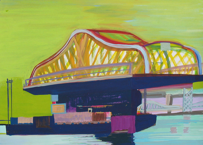 Willis Ave Bridge 2007 gouache op papier 32cm x 45cm