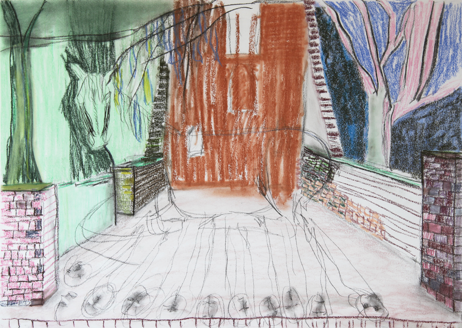 Tekening  50 x 70 cm Koortsboom   2014