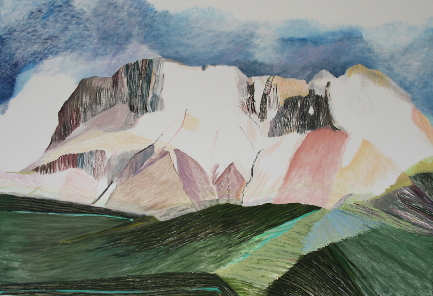 Mount Bhala 2011 olieverf op linnen 120cm x 90cm 