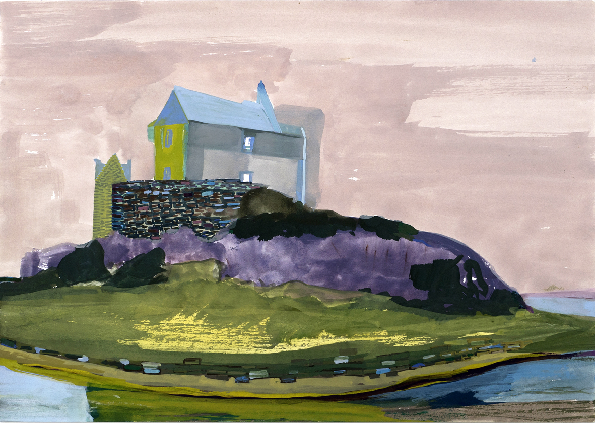 Angeline Lips, Ruïne 2018, Gouache op papier, 45 x 32 cm